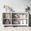 TV Stand for TVs up to 65 Inches, Modern Entertainment Center Cabinet with 2 Storage Spaces and Solid Wood Legs for Living Room - 2 of 4