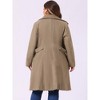 Agnes Orinda Women's Plus Size Winter Single Breasted Outfits Utility Belted Fashion Overcoats - 4 of 4