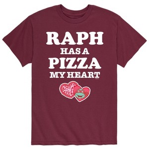 Men's - Teenage Mutant Ninja Turtles - Raph Has A Pizza My Heart Short Sleeve Graphic T-Shirt - 1 of 4