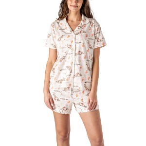 Hello Mello Women's Signature Lounge Top and Shorts, 2-Piece Pajama Set - 1 of 4