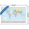 Trends International World Map 2023 Framed Wall Poster Prints - 3 of 4