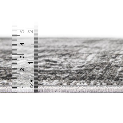 Aarhus Medallion 3' x 5' Gray Synthetic Indoor Area Rug