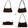 Suede Handbag Cute Bow Purse Y2K Suede Hobo Handbag Clutch Underarm Purse - 2 of 4