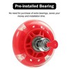 Unique Bargains Inline Skate Wheels with ABEC-7, 608ZZ Bearing Inline Skate Replacement Wheels 1 Pack, Red - 3 of 4