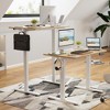 FONTOI Minimalist Standing Desk Adjustable Height Sit Stand Home Office Desk Computer Desk Study Desk with Splice Board, Brown, 40.55"* 24"*45" - 4 of 4