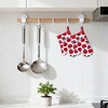 REGALWOVEN Cotton Heat Resistant Stain-Resistant Oven Mitts 2 Pcs with Pot Holders 4 Pcs 11x7.1inch - 2 of 4
