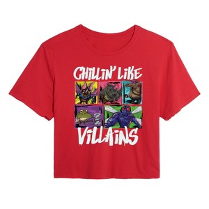 Women's - Teenage Mutant Ninja Turtles Mutant Mayhem - Chillin Like Villains Cropped Graphic T-Shirt - 1 of 3