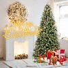 Gulches Realistic Christmas Tree - 5FT, 250 Warm White LEDs, 1131 Snow-Tipped PE+PVC Branches, Red Berries & Pine Cones, Hinged, Metal Stand - 4 of 4