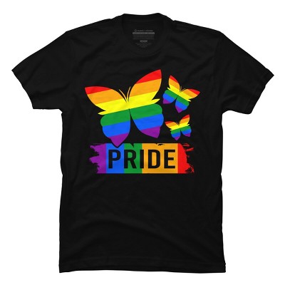 Adult Design By Humans Rainbow Butterflies Rainbow Pride By dnlribeiro88 T-Shirt