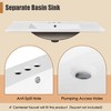 Mshliw 36 Inch Bathroom Vanity with Sink and Mirror Cabinet, Modern Storage Cabinet with 6 Drawers, 2 Doors, Towel Bar, and Ceramic Basin - 3 of 4