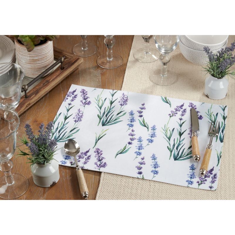 Saro Lifestyle Lavender Design Table Placemats, 4 of 5
