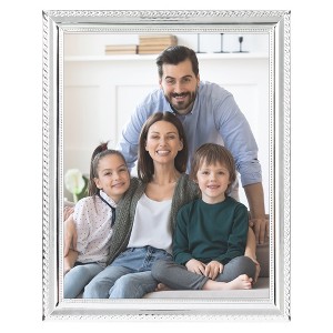 Unique Bargains REGALWOVEN Tabletop Family Decor Modern Vertical Metal Picture Frame 1 Pc - 1 of 4