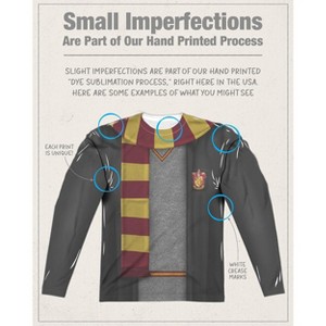 Men's Harry Potter Gryffindor Block Scarf Long Sleeve Costume T-Shirt - 1 of 4