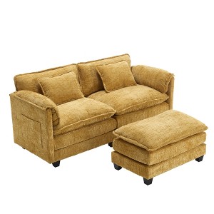 TiramisuBest Chenille fabric, Modular Sectional Sofa with Storage, Sideboard Buffet Style Design for Living Room - 1 of 4