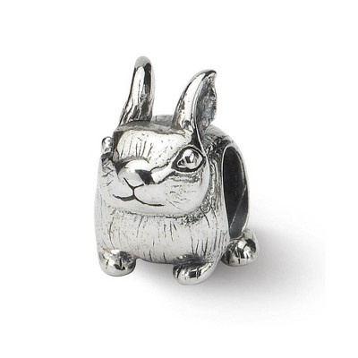 Black Bow Jewelry Sterling Silver Bunny Bead Charm