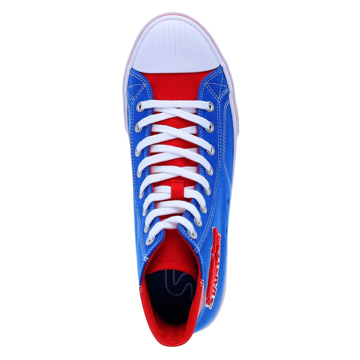 Мужские Starter Mens Tradition 71 Hi Canvas Hightop Casual Sneaker, Blue/Red, Size 8 — фото 2