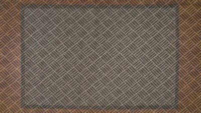 Tan Geometric Stain-Resistant Synthetic Indoor/Outdoor Rug 2' x 3'