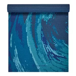 Gaiam Printed Yoga Mat - Dark Blue (4mm)