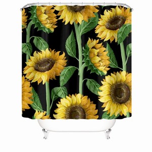 Big Sunflower Shower Curtains for Bathroom Waterproof Fabric Bath Curtain Durable Soft Stylish Bathroom Decor 72x72 Inch - 1 of 1