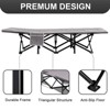 SUGIFT Folding Camping Cot W/Mat for Adults, Heavy Duty Outdoor Bed with Carry Bag, 1200 D Layer Oxford Travel Camp Cots - 3 of 4