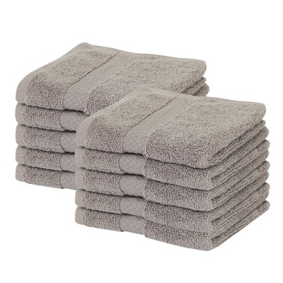 Splash Zero Twist 100% Ring Spun Cotton Face Washcloth Set – Reversible, 550 GSM, Soft, Lightweight, Highly Absorbent Towels for Bathroom
