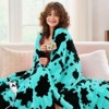 Inhand Heated Blanket Electric Throw - 50"x60" Cow Print Flannel Heating Blanket Throw Auto-Off 10 Heat Level Over-Heat Protection - 4 of 4