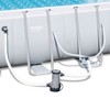 Bestway Power Steel 18' x 9' x 48" Rectangular Metal Frame Above Ground Swimming Pool Set with 1,500 GPH Filter Pump, Ladder, and Pool Cover - 3 of 4