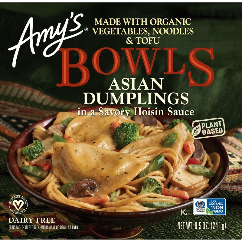 Amy&#39;s Frozen Vegan Asian Dumplings with Hoisin Sauce Bowl - 8.5oz, 5 of 6