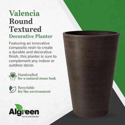 Chocolate 18" Recycled Plastic Resin Round Planter Pot