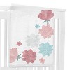 Sweet Jojo Designs Girl Baby Milestone Blanket Pop Floral Pink, Grey and Blue - image 3 of 4