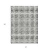 Gray Charcoal And Silver Geometric Washable Indoor Outdoor Area Rug - 3 of 4