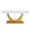 CAVINAS Coffee Tables for Living Room Modern Transparent Glass Coffee Table Distinctive Tea Table with MDF Legs for Dining Room and Bedroom - 2 of 4
