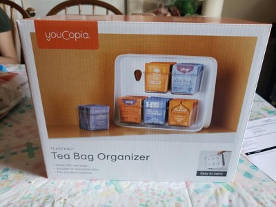 YouCopia TeaStand 120 Tea Bag Organizer, White