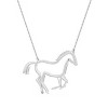 GILDED 1/10 or 1/4 Ctw Lab Grown Diamond Animal & Critter Pendant Necklaces in 925 Sterling Silver or 14KT Gold Plated, 18" Chain - 2 of 4