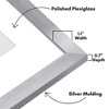 Americanflat 18x24 Poster Frame with Polished Plexiglass - Use as 12x18 Frame with Mat or 18x24 Frame Without Mat - Hudson Collection - Silver - 3 of 4