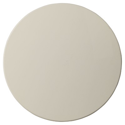 Aberta Round Off-White Wood End Table