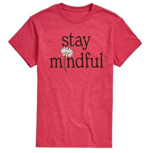 Men's - Instant Message - Stay Mindful Flower Short Sleeve Graphic T-Shirt - 1 of 4