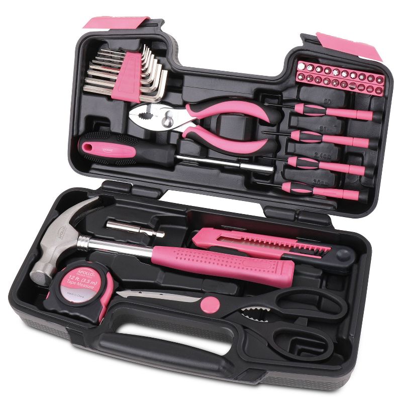 Apollo Tools 39pc DT9706P General Tool Set Pink, 1 of 9