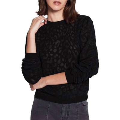 Women's Itana Leopard Burnout Caviar Knit Sweater - Joie
