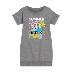 - Little Tikes - Summer Fun Graphic Short Sleeve Fleece Dress - 1 of 4
