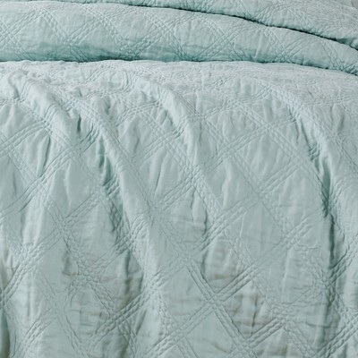 Spa-Inspired King Cotton & Linen Quilt Set