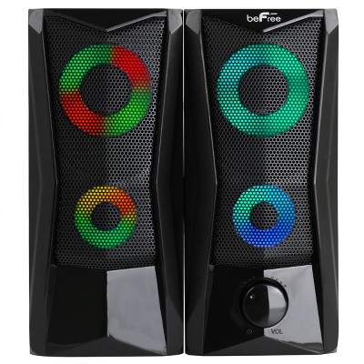 Befree Sound Computer Gaming Speakers With Color Led Rgb Lights : Target