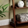 Antique Oak 1pc Ladder Shelf 5-Tier Shelf for Books Modern Style Living Room Display Shelf / Book Shelf - 3 of 4