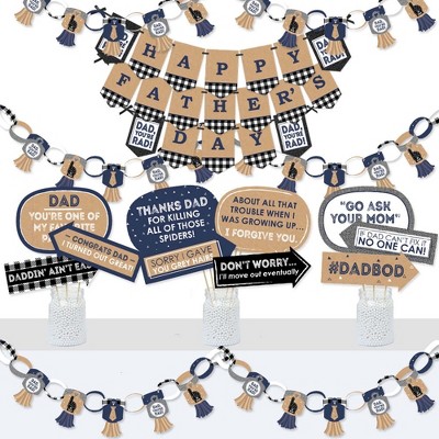 Big Dot of Happiness My Dad is Rad - Banner and Photo Booth Decorations - Father's Day Party Supplies Kit - Doterrific Bundle, image 1 of 7 slides