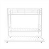 NicBex Twin over Twin Bunk Bed Metal Bed Frame with Trundle, Ladder and Full Length Guardrail, Space Saving, No Box Spring Required - 3 of 4