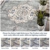 COZONY Vintage Medallion Washable Rug, Non-Slip Low Pile Thin Area Carpet for Living Room Bedroom Office - 4 of 4