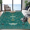 Insect Washable Soft Area Rugs for Living Room Bedroom Ultra-Thin Non Slip Dining Room Stain Resistant Rug Large Carpet - 2 of 4