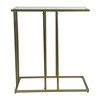 Carolina Living Serena End Table - Tempered Clear Glass - Antique Gold - 3 of 3