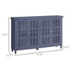 NicBex Modern Sideboard Buffet Cabinet with Storage Minimalist Coffee Bar Cabinet with 4 Glass Doors for Kitchen,Living Room - 3 of 4