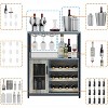 Wine Bar Cabinet, Liquor Cabinet with Detachable Wine Rack, Small Coffee Bar, Mesh Door, Buffet Sideboard for Kitchen - 2 of 4